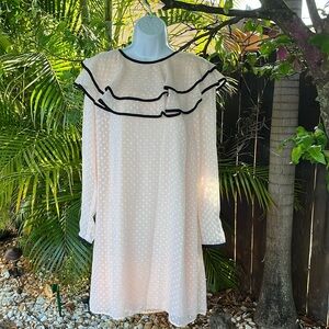 MAX SPORT Top Ruffle Sheer with Underlay Cocktail Dress size small